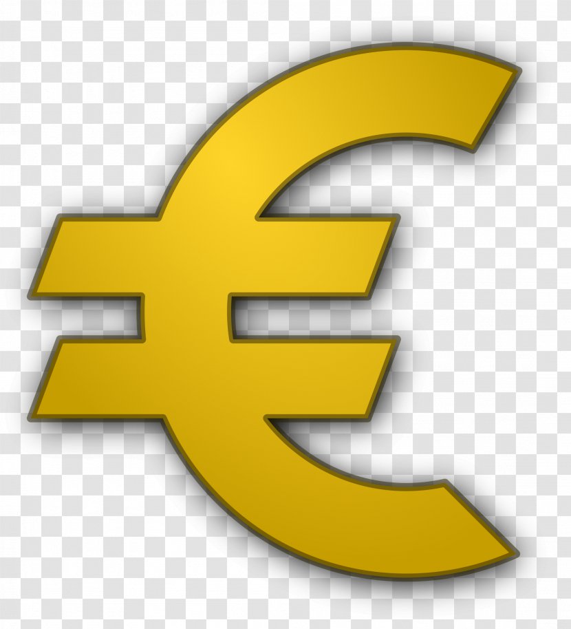 Euro Sign Currency Symbol Clip Art - Yellow - Freedom Transparent PNG