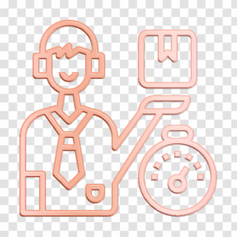 Shipping Icon Stopwatch Icon Delivery Man Icon Transparent PNG