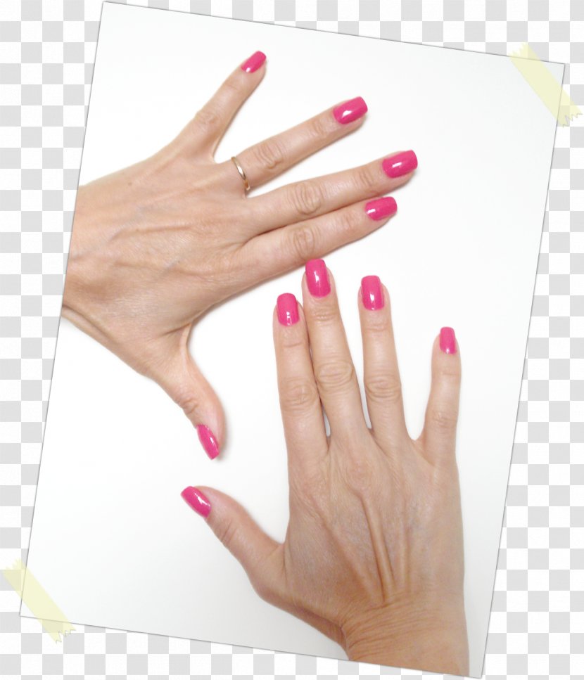Nail Manicure Hand Model Thumb Drawing - Magenta Transparent PNG