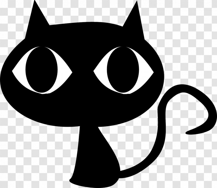 Black Cat Clip Art Kitten Openclipart - Eyewear Transparent PNG
