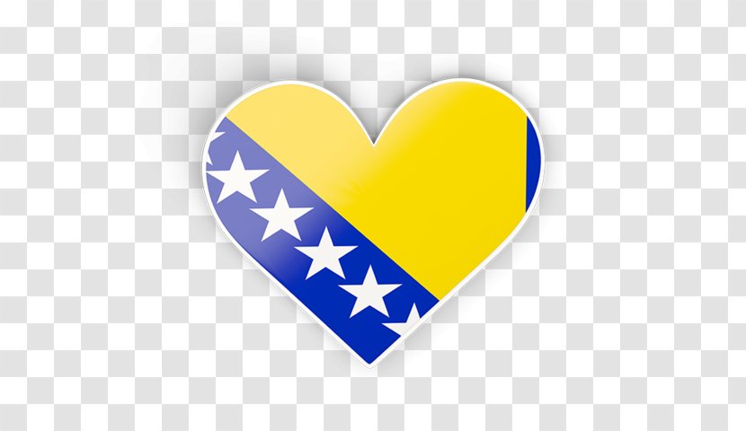 Flag Of Bosnia And Herzegovina Stock Photography Bosnian - Heart Transparent PNG