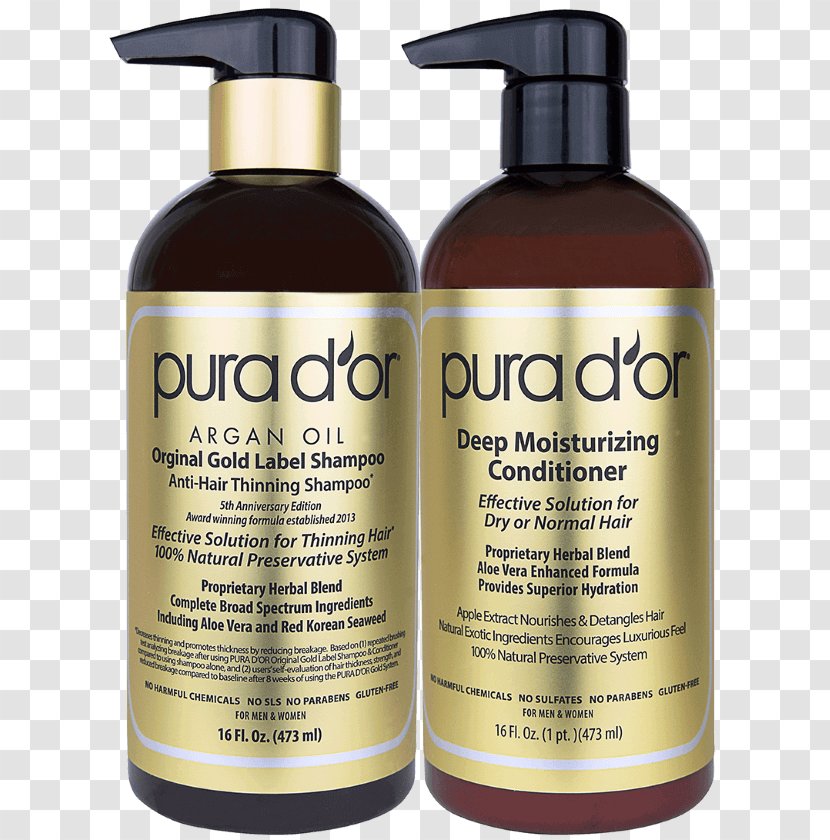 PURA D’OR Gold Anti-Hair Loss Shampoo D'OR Hair Prevention Therapy Care Transparent PNG