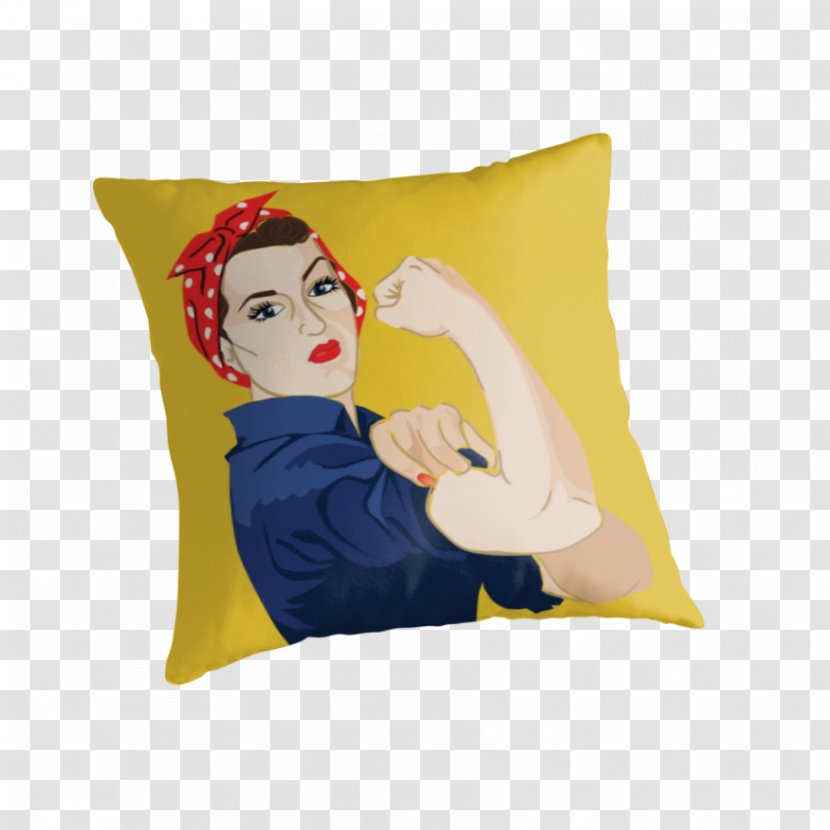 Throw Pillows Cushion Nasty Woman Feminism - Tshirt - Rosie The Riveter Transparent PNG