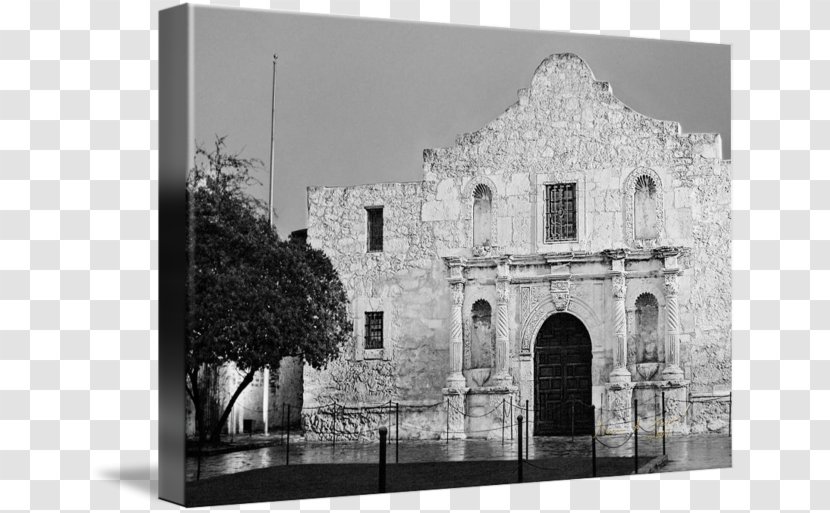 Alamo Mission In San Antonio Stock Photography Picture Frames White - Monochrome Transparent PNG