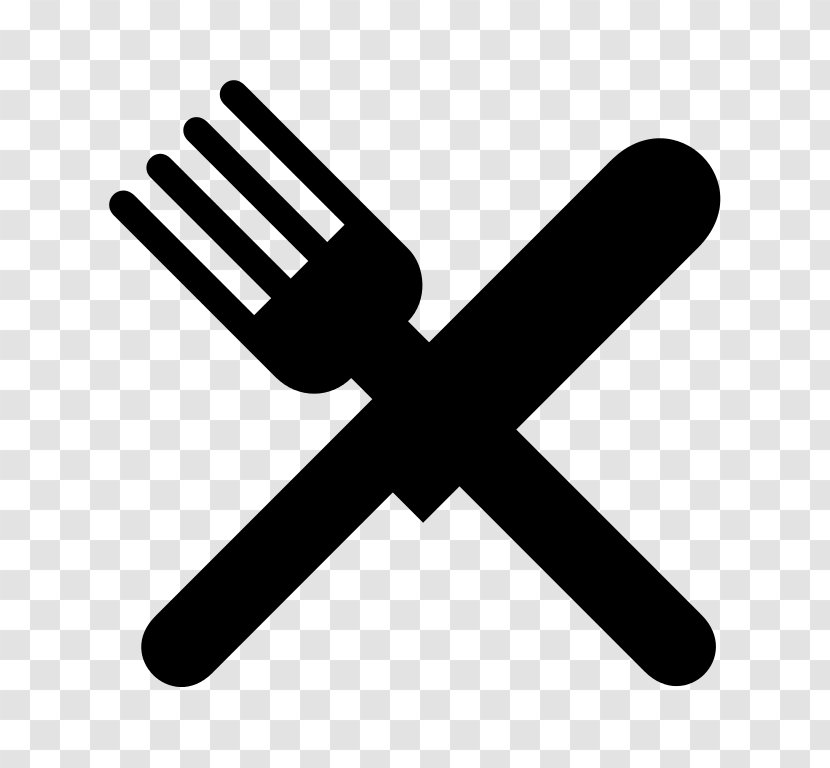 Knife Fork Kitchen Knives - Black And White Transparent PNG