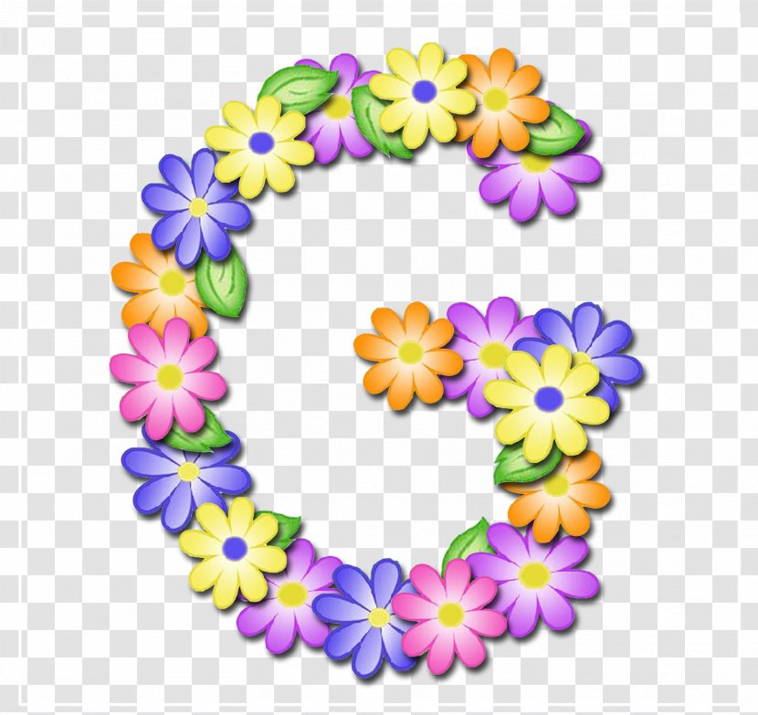 Alphabet Letter Flower Word M - Pastel Transparent PNG