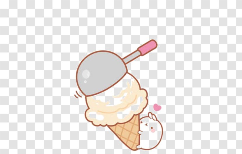 Ice Cream Cone Neapolitan Kavaii - Watercolor Transparent PNG