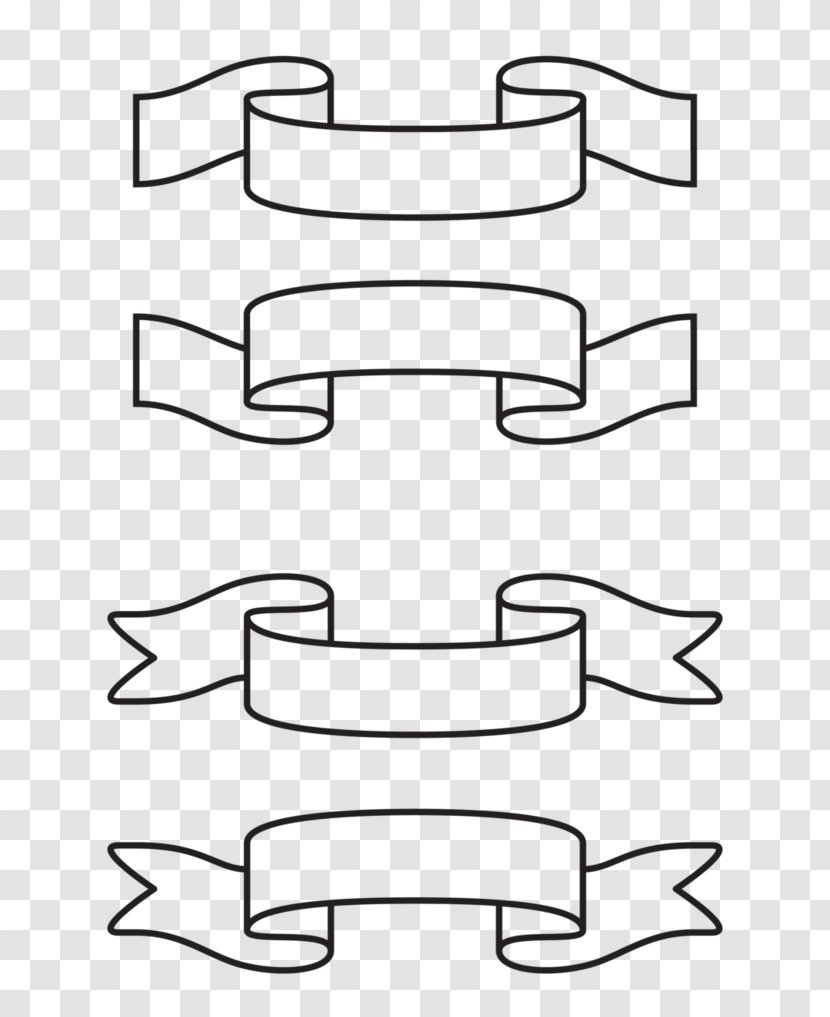 Ribbon Drawing Clip Art - Text - White Banner Transparent PNG