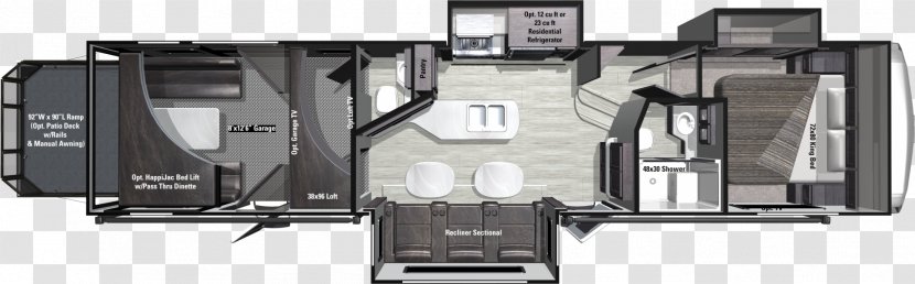 Floor Plan Fifth Wheel Coupling Loft Campervans - Caravan - Interior Design Carpet Transparent PNG