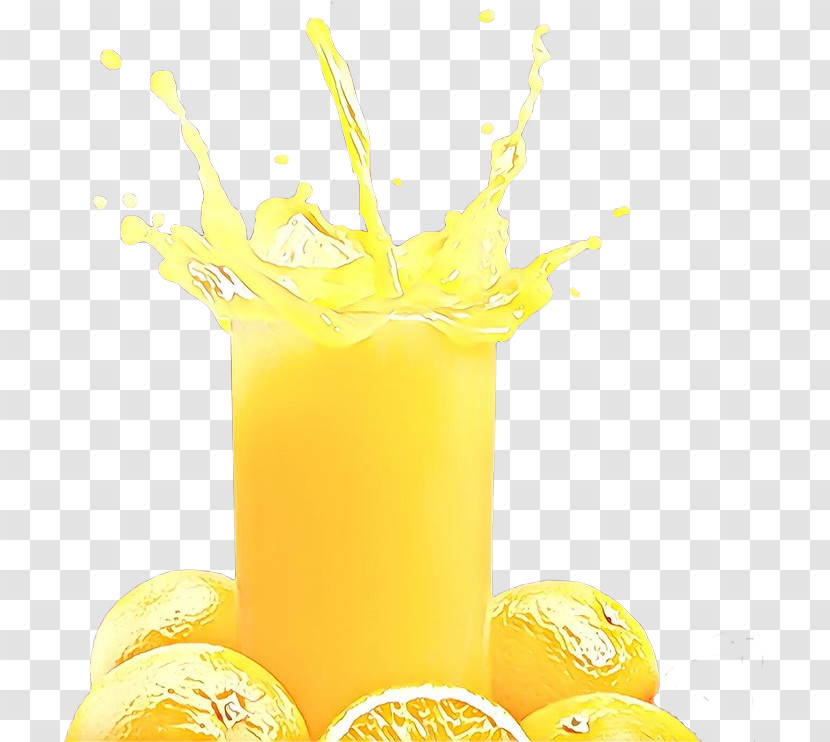 Yellow Juice Drink Lemonade Orange Drink Transparent PNG