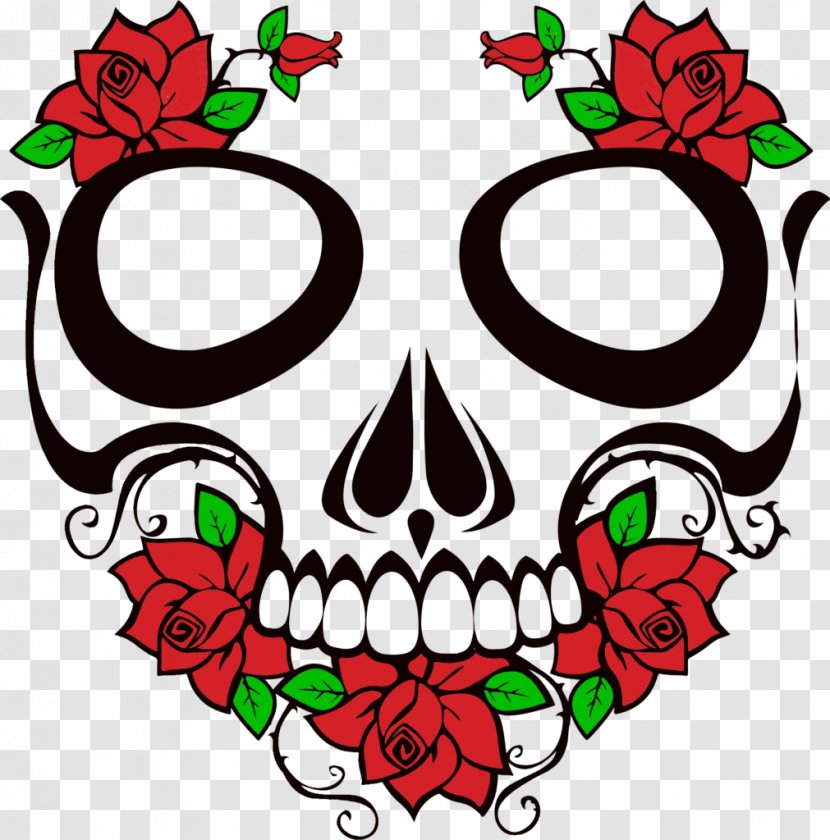 Human Skull Symbolism Rose Clip Art Transparent PNG