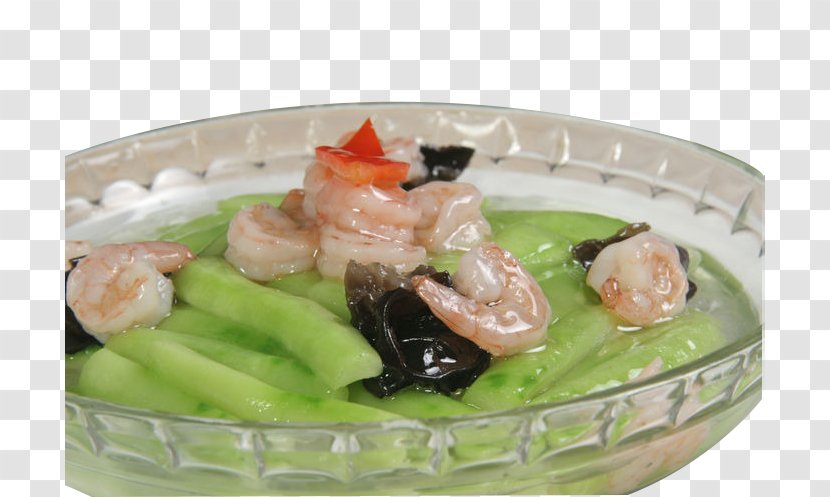 Asian Cuisine Luffa Stir Frying Vegetable - Pixel - Fried Shrimp Transparent PNG