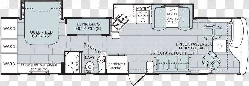 Floor Plan Campervans Caravan Architecture Park Model - Holiday Rambler - House Transparent PNG