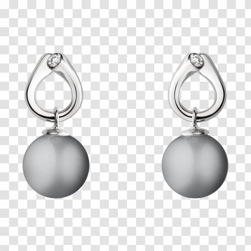 Pearl Earring Jewellery Diamond - Gold Transparent PNG