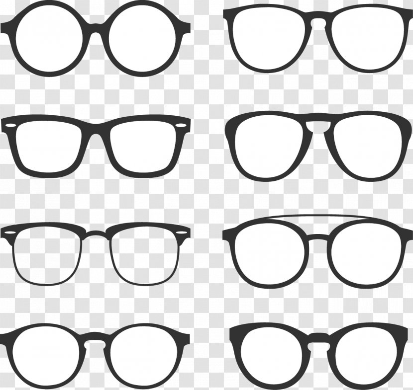 Sunglasses Horn-rimmed Glasses - Black-rimmed Transparent PNG
