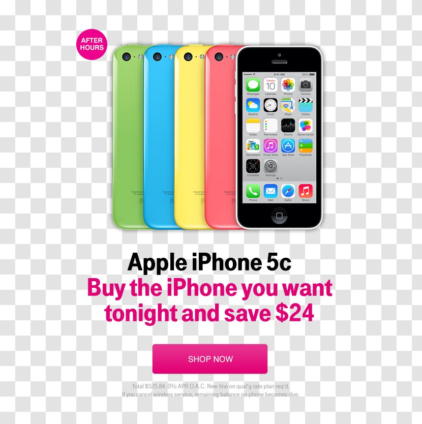 Feature Phone Straight Talk Apple IPhone 5C 4G LTE 16GB Prepaid Smartphone IPod Transparent PNG