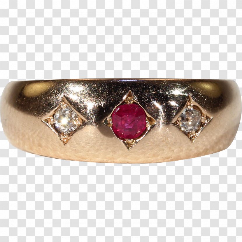 Ruby Engagement Ring Jewellery Princess Cut - Metal Transparent PNG