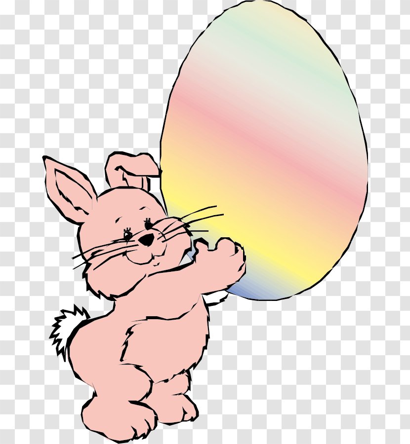 Easter Bunny Painting Coloring Book Drawing - Silhouette - Vector Holding Egg Transparent PNG