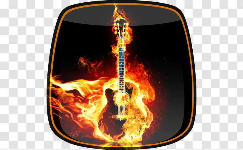 Desktop Wallpaper Guitar Fire - Silhouette Transparent PNG