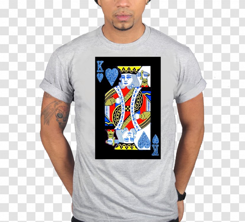 T-shirt Hoodie Sweater Sleeve Bluza - King Of Hearts Playing Card Transparent PNG
