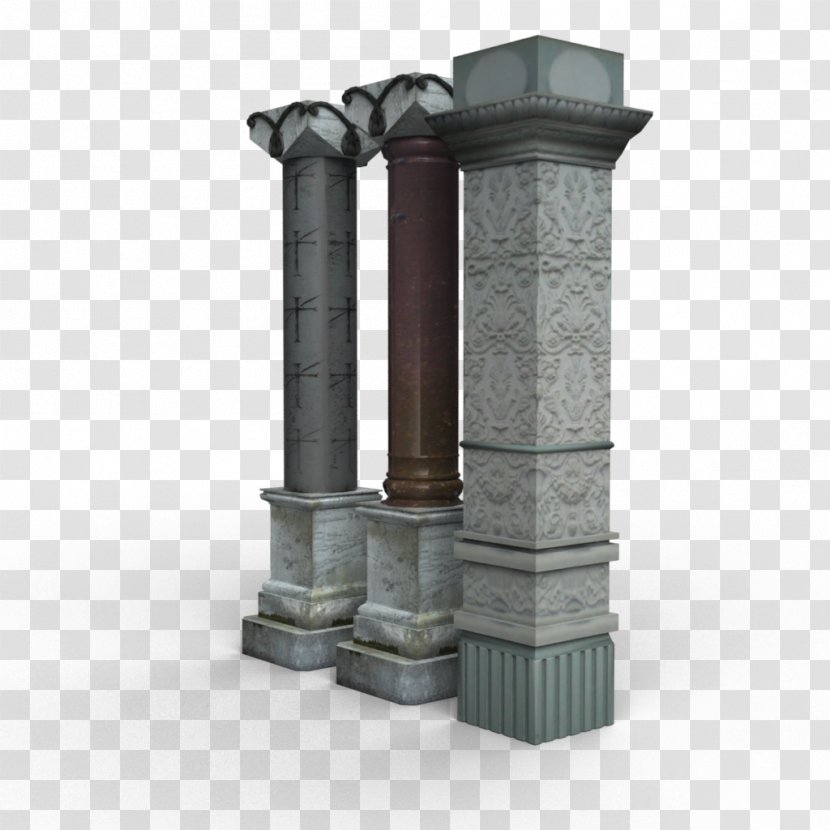 Column Cylinder 3D Modeling Interior Design Services - Structure - Stone Pillar Transparent PNG