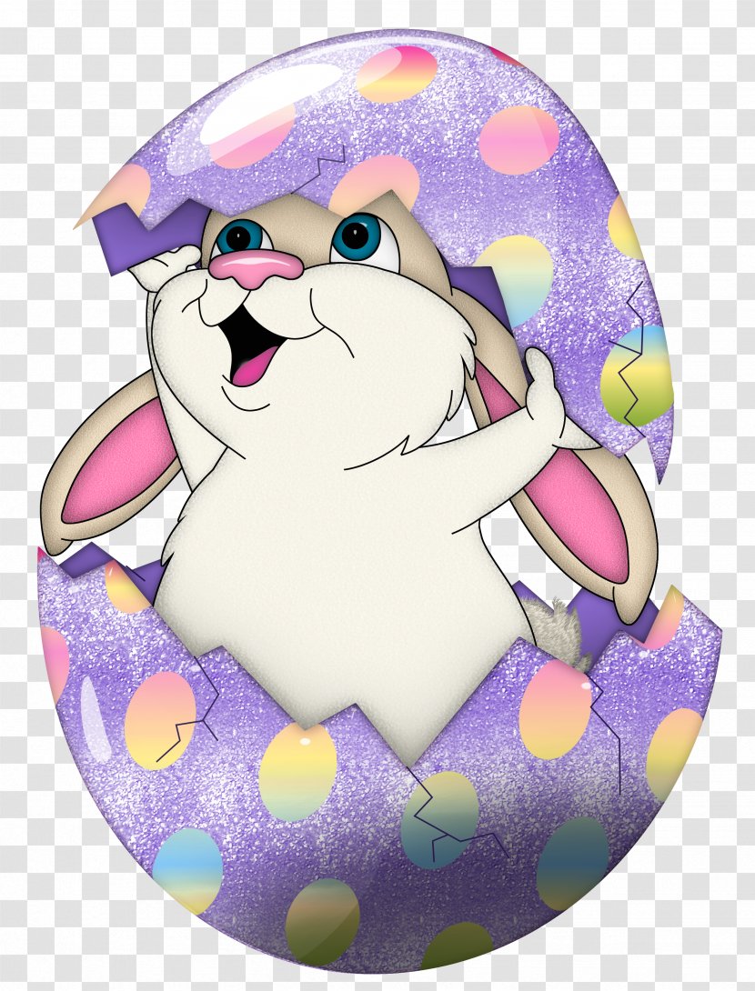 Easter Bunny Egg Hunt Clip Art - Mythical Creature - Cute Purple In Transparent Clipart Transparent PNG