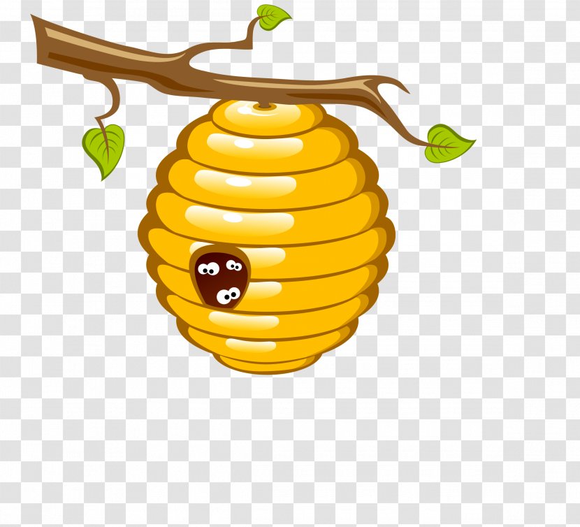 Honey Bee Beehive Clip Art - Tree - Vector Nest Transparent PNG