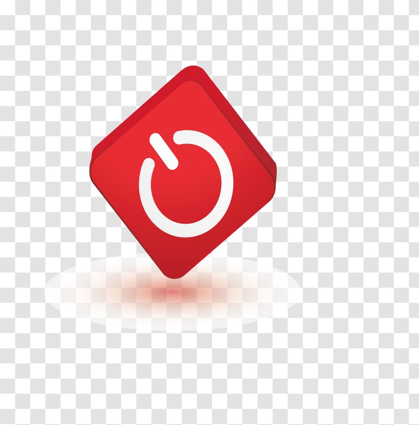 Red Button - Sign - Vector Crystal Close Transparent PNG