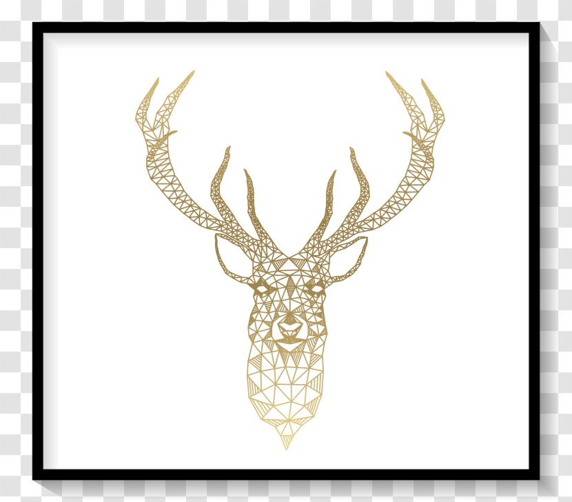 Reindeer Clip Art - Geometry - Watercolor Deer Transparent PNG