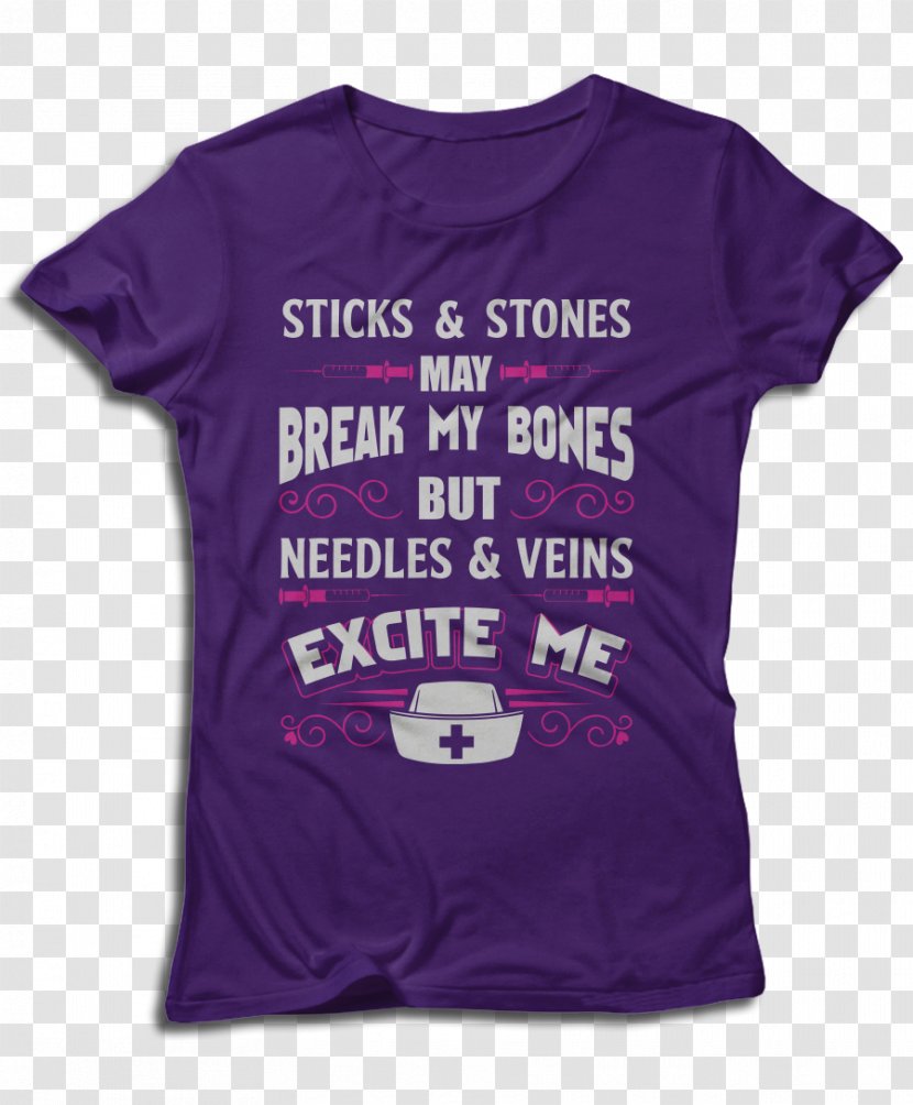 T-shirt Sleeve Purple College - Tshirt - Sticks Stones Transparent PNG