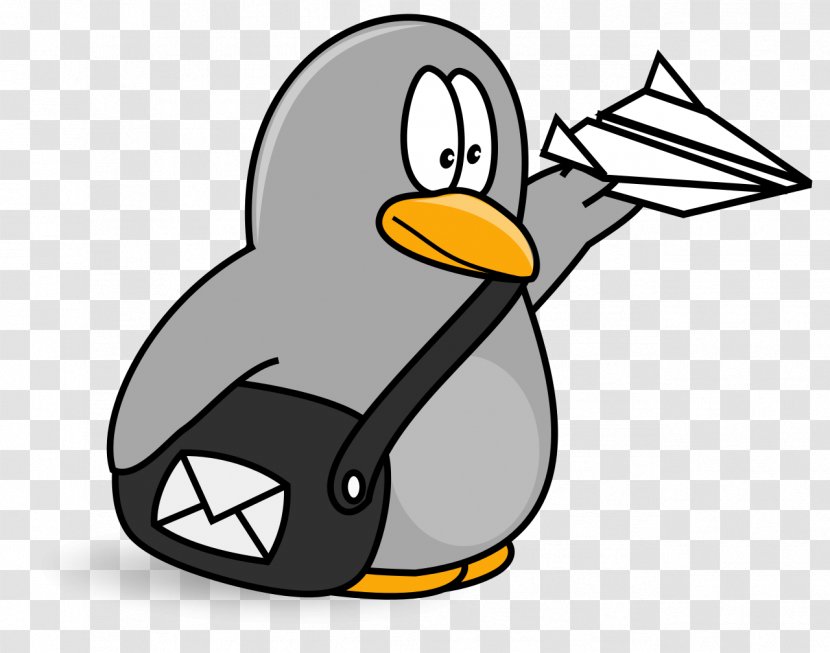 Puffy The Penguin Mail Carrier Clip Art - Bird Transparent PNG