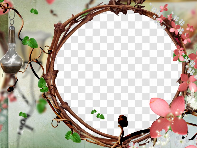 Picture Frames Floral Design Flower Photography Wreath - Color - Photo Frame Transparent PNG