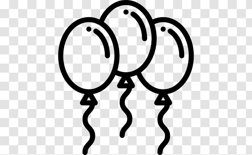 Balloon Party Birthday - Black And White Decoration Transparent PNG