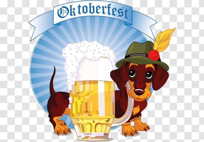 Dachshund Oktoberfest Beer - Cartoon Transparent PNG