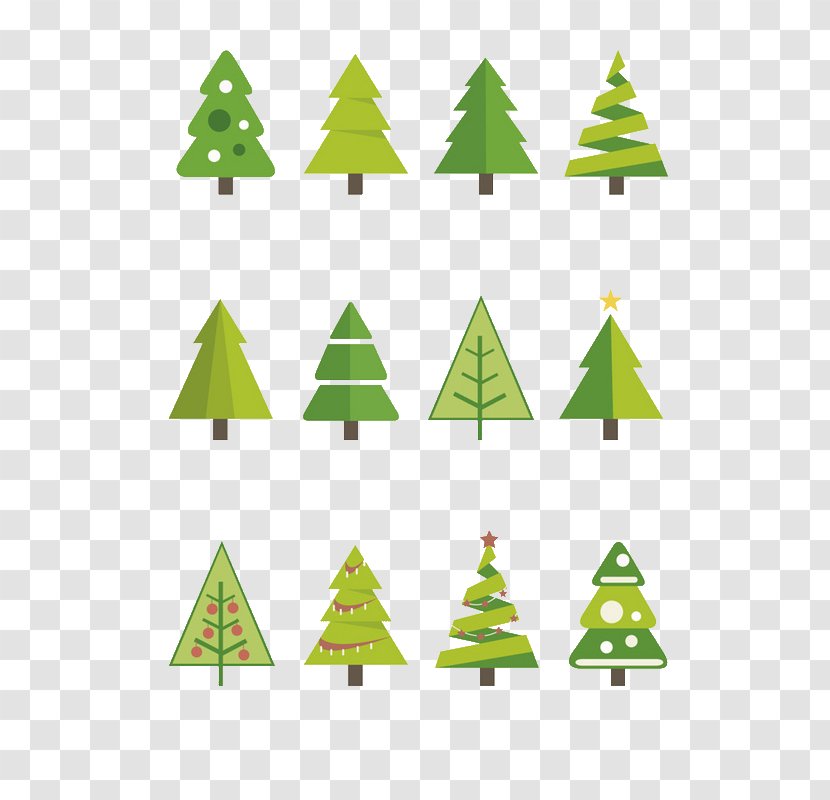 Christmas Fir Vecteur - Cartoon Tree Transparent PNG