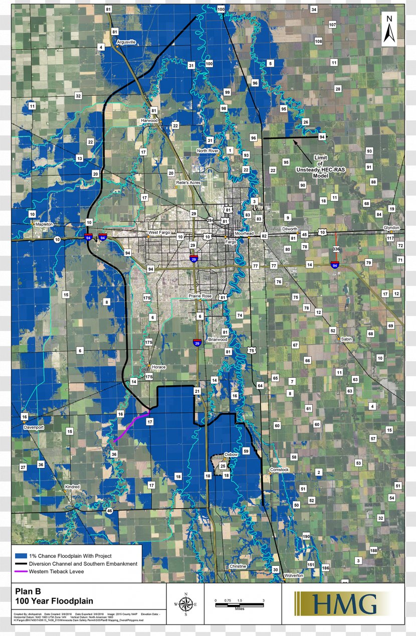 Fargo–Moorhead 2009 Red River Flood Sheyenne Map - Project Transparent PNG