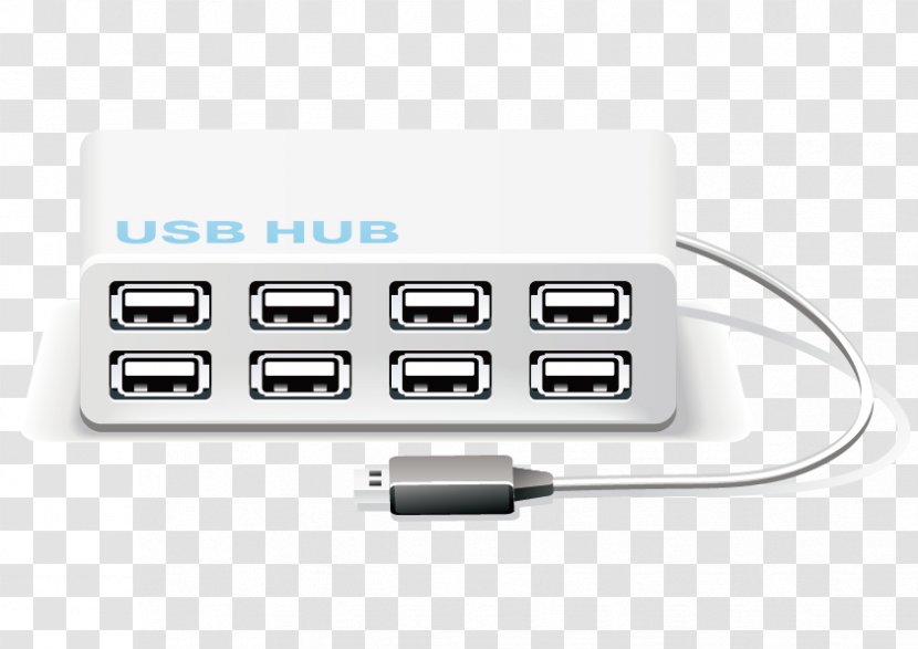 USB Hub Ethernet Icon - Scalable Vector Graphics - USB-HUB Transparent PNG
