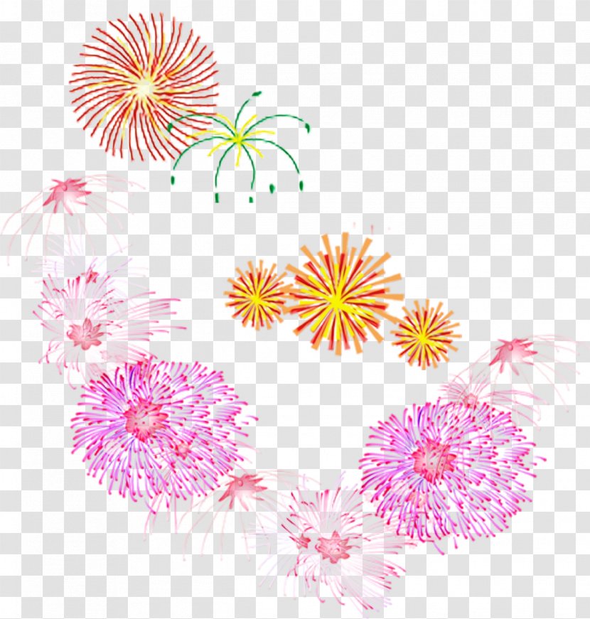 Chinese New Year Flower Background - Wet Ink - Wildflower Plant Transparent PNG
