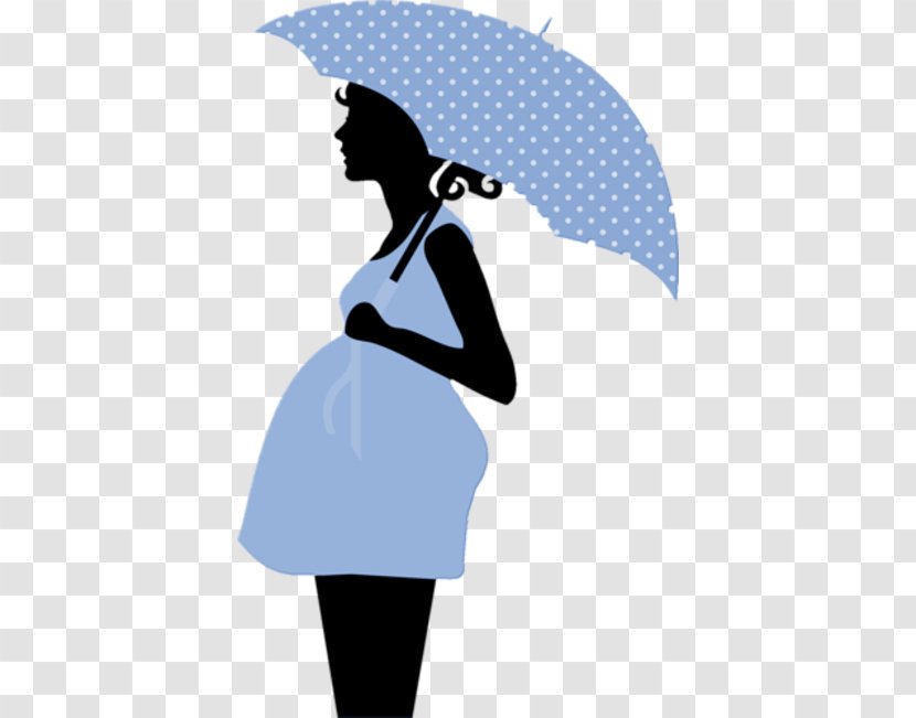 Pregnancy Silhouette Woman Clip Art - Black And White Transparent PNG