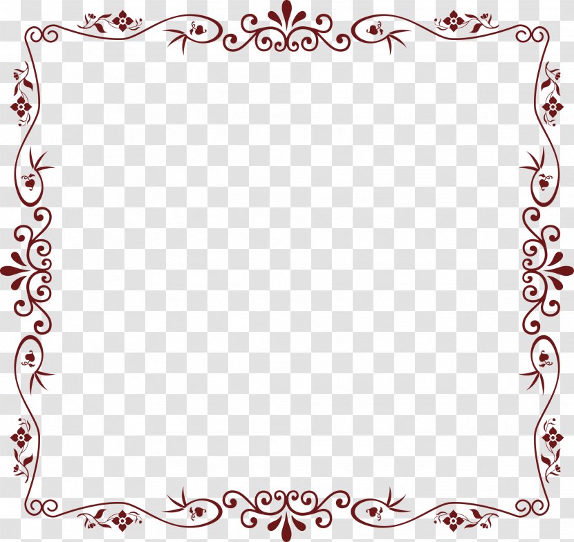 Picture Frame Vintage Clothing Clip Art - Point - Floral Border Transparent PNG