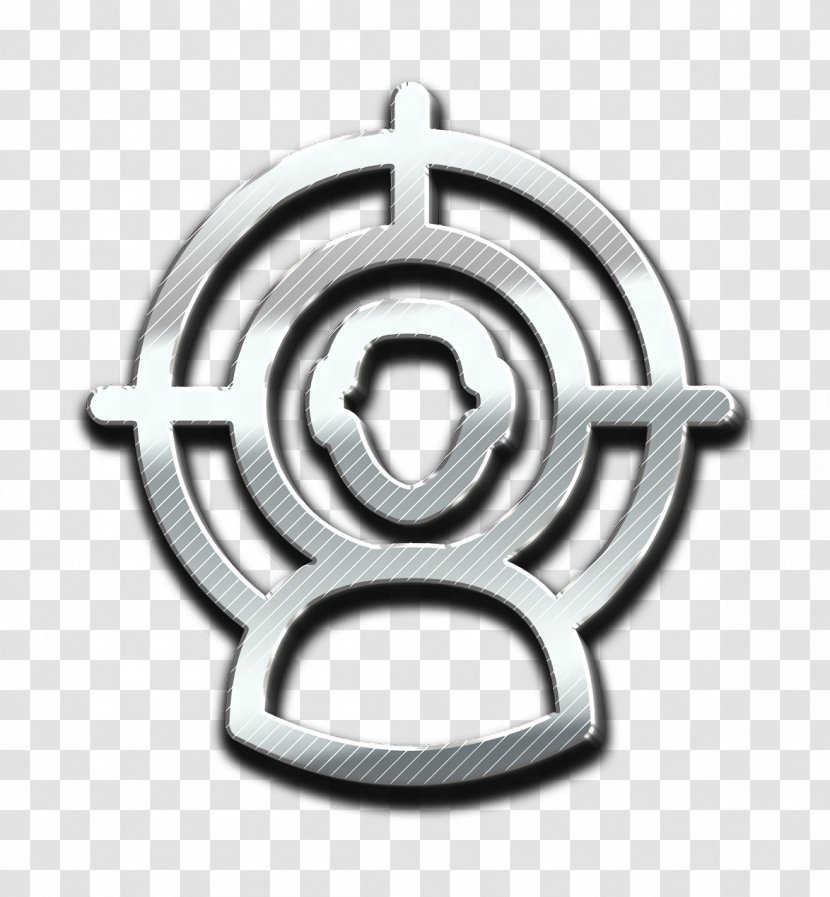 Business Icon Businessman Marketing - Target - Metal Symbol Transparent PNG
