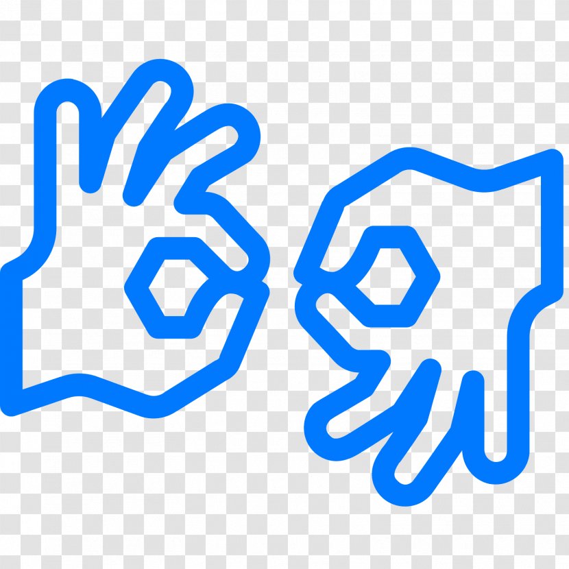 Sign Language Interpretation - Blue - Icon Transparent PNG
