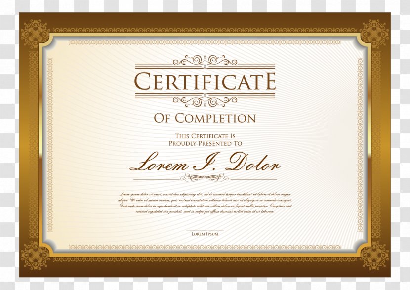 Academic Certificate Diploma Template - Box Transparent PNG