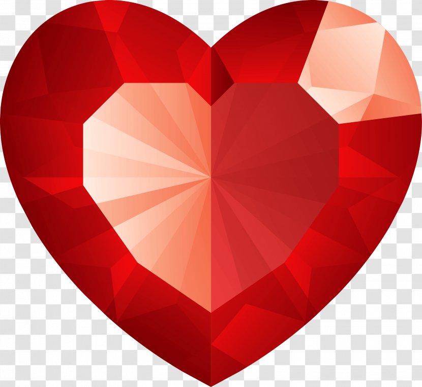 Heart Transparency And Translucency Clip Art - Dimond Transparent PNG