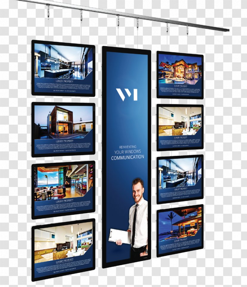 Display Device Advertising Poster Window - Panoramic Transparent PNG