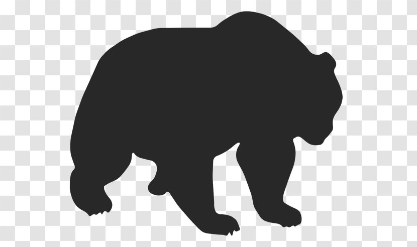 American Black Bear Clip Art Polar Grizzly - Carnivore - Silhouette Transparent PNG