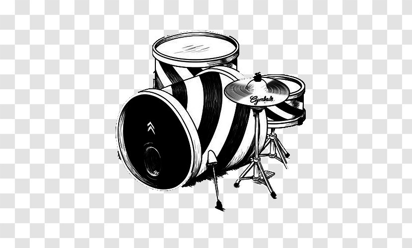 Drum Kits Illustrator Bass Drums Drawing - Cartoon Transparent PNG