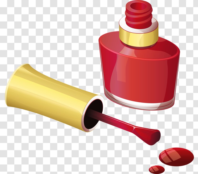 Nail Polish Brush Clip Art - Health Beauty - Red Transparent PNG