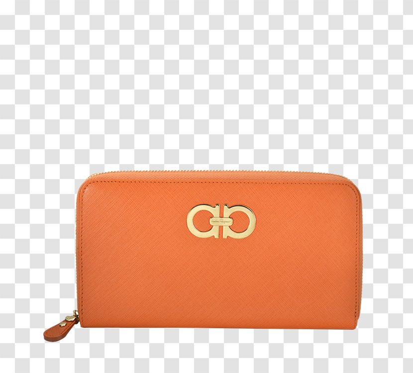 Wallet Orange Leather Designer - Wristlet - Ferragamo Transparent PNG