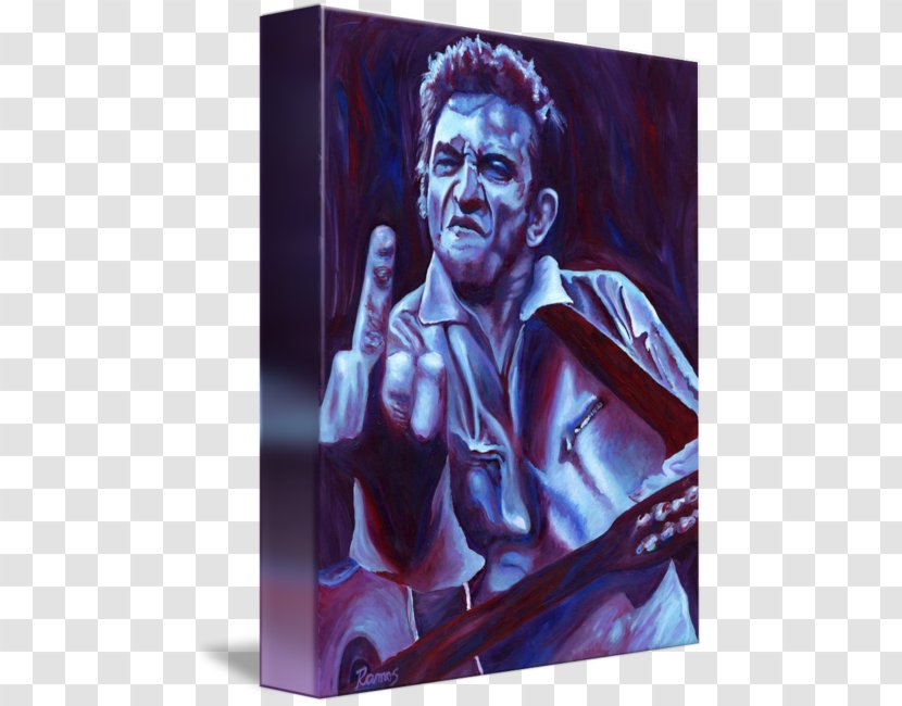 Modern Art Poster Portrait Johnny Cash Transparent PNG